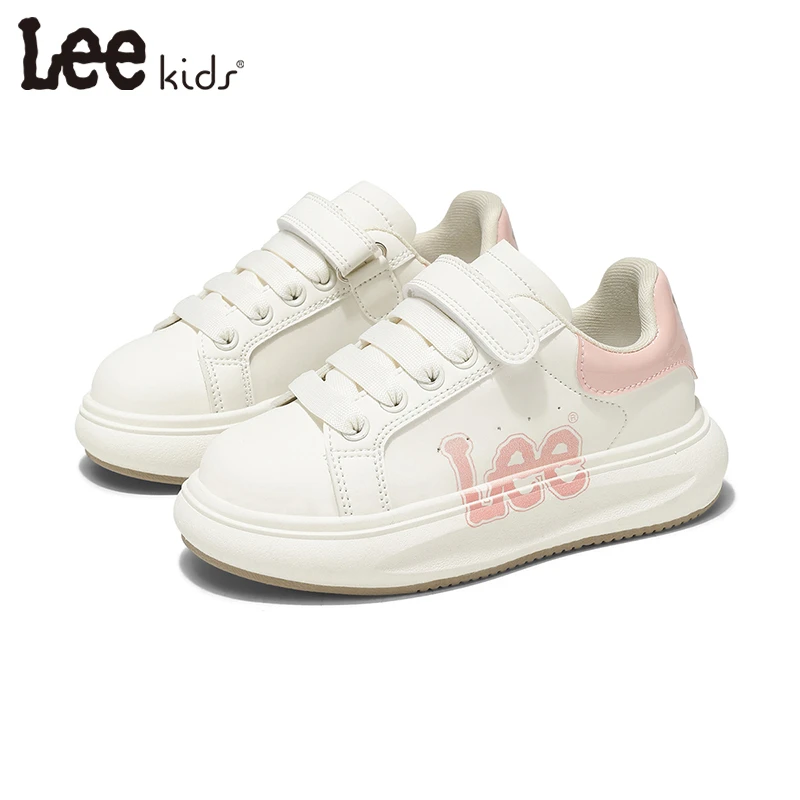 Leekids童鞋小白鞋加棉女童鞋软底棉鞋学生休闲鞋儿童运动鞋男童