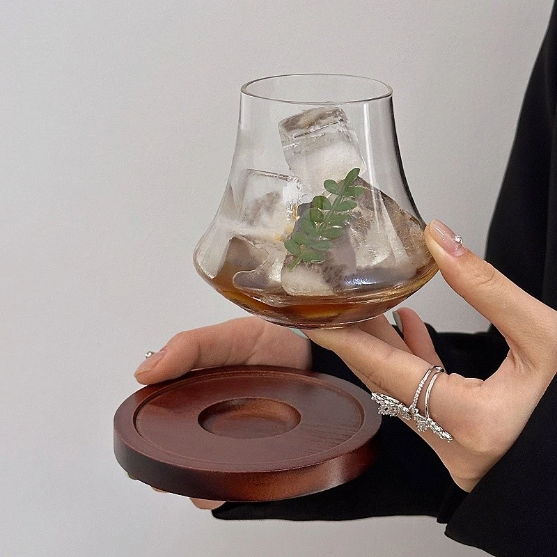 冰美式冰滴杯垫咖啡杯ins简约玻璃杯威士忌酒杯果汁杯饮料杯玻璃