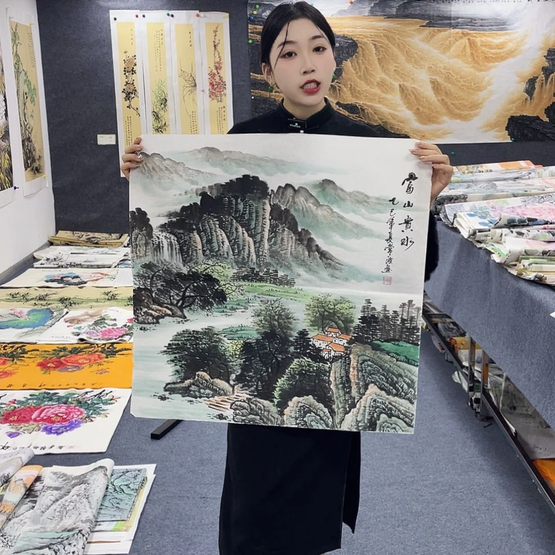 国国画作品小姐姐放漏…