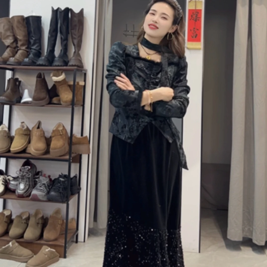 加绒国风气质打底上衣