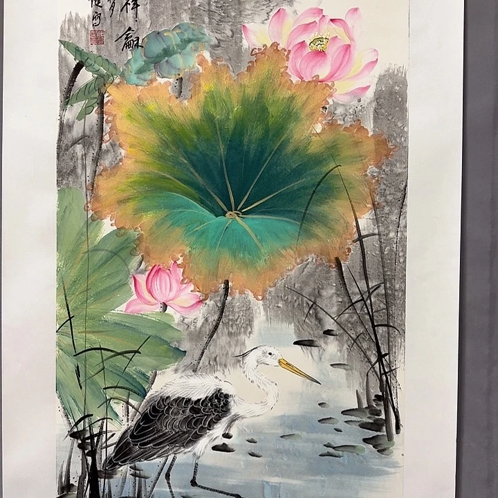 国画亲笔手绘放心去藏