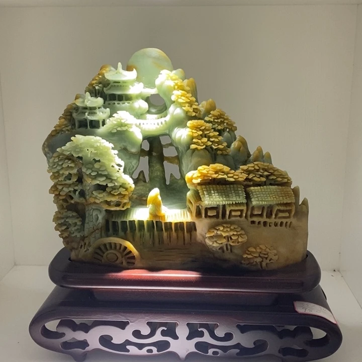 未镶嵌蛇纹石玉（覆膜）珠宝奇石