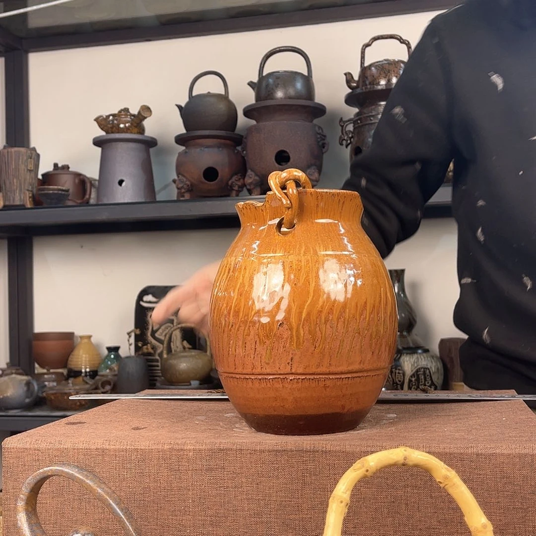 紫泥茶壶紫砂粗陶茶器