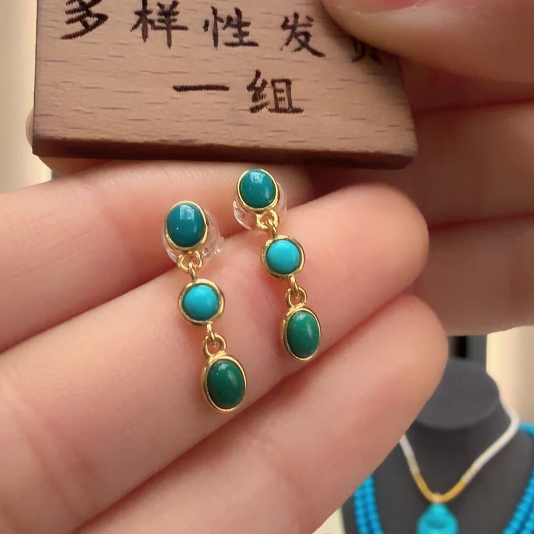 绿松石银S925镶嵌颈饰