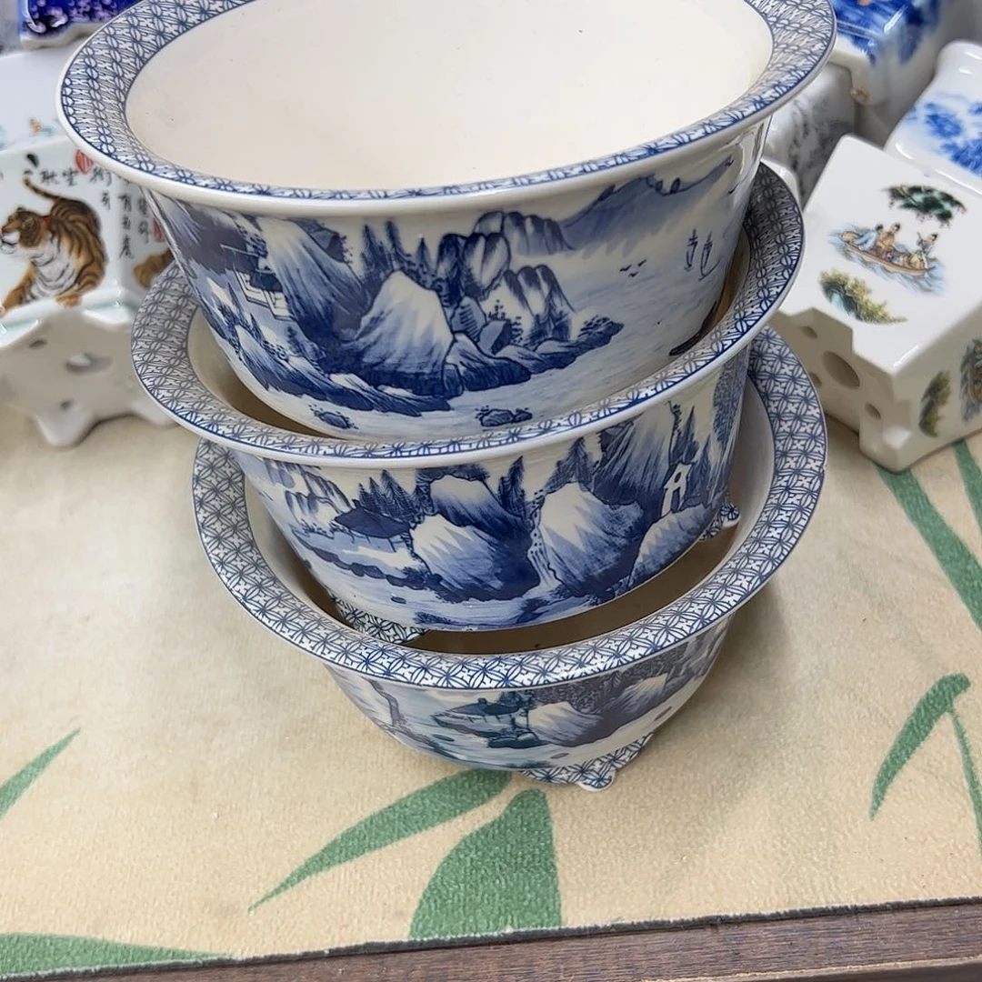 大***以紫砂花盆360号瑕疵3个处理介意勿拍口不正