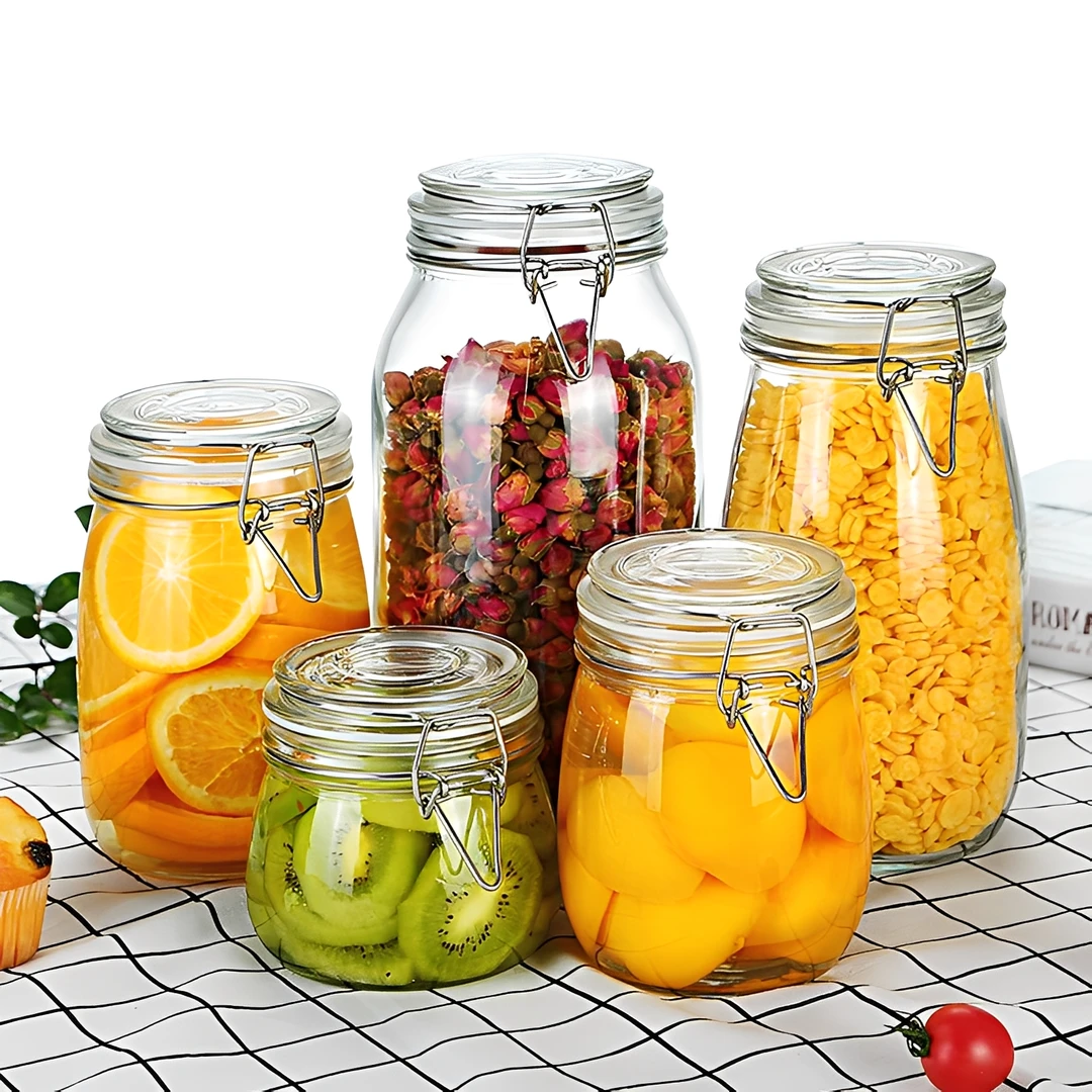 密封罐玻璃瓶带盖家用食品储物罐腌制瓶子泡菜柠檬百香果蜂蜜罐子