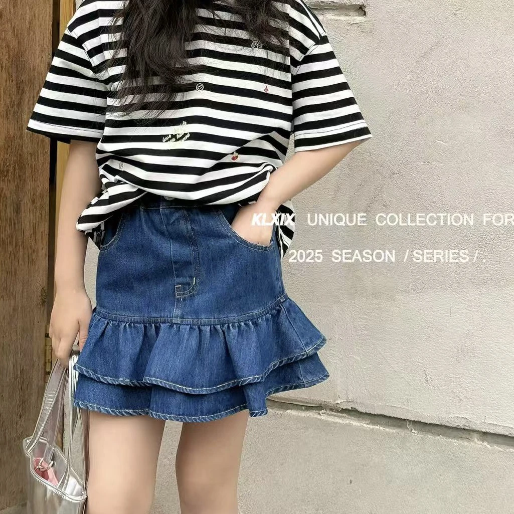 6558儿童牛仔半裙