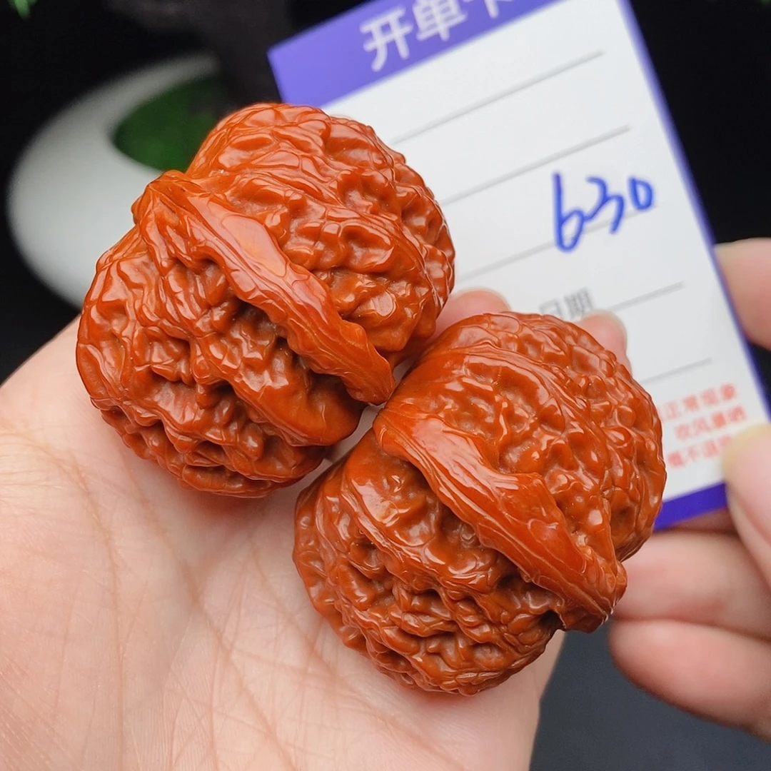 文玩核桃把件41闷白630