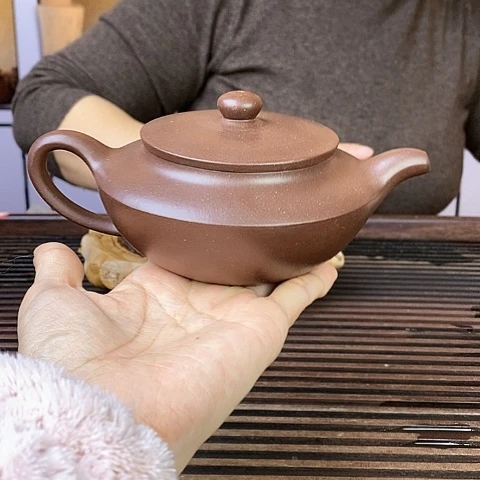 紫砂茶壶宜兴老紫泥220