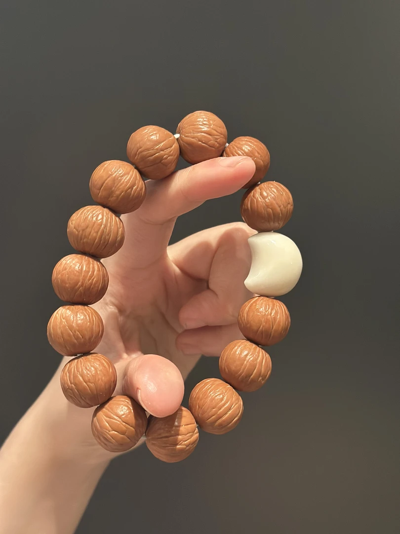 「茗月」猴头核桃聚宝盆手串