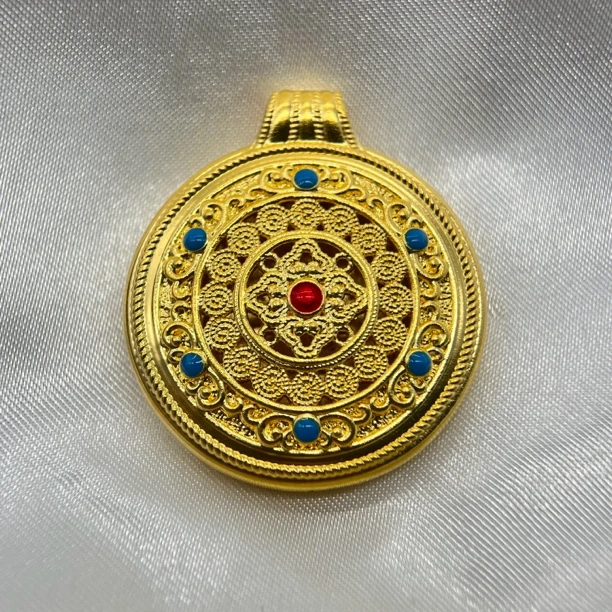 足金饰品/珐琅花八宝罗盘/3.56/1B122613-3.56/h