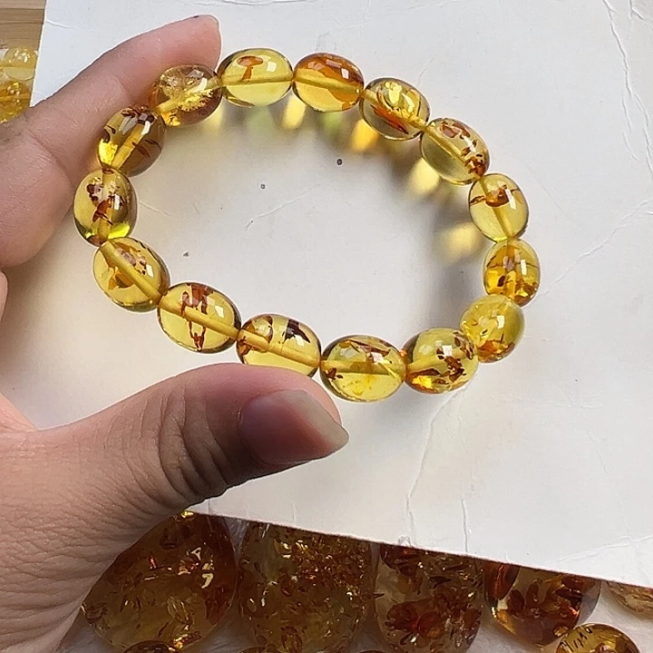 未镶嵌项圈琥珀（花珀）