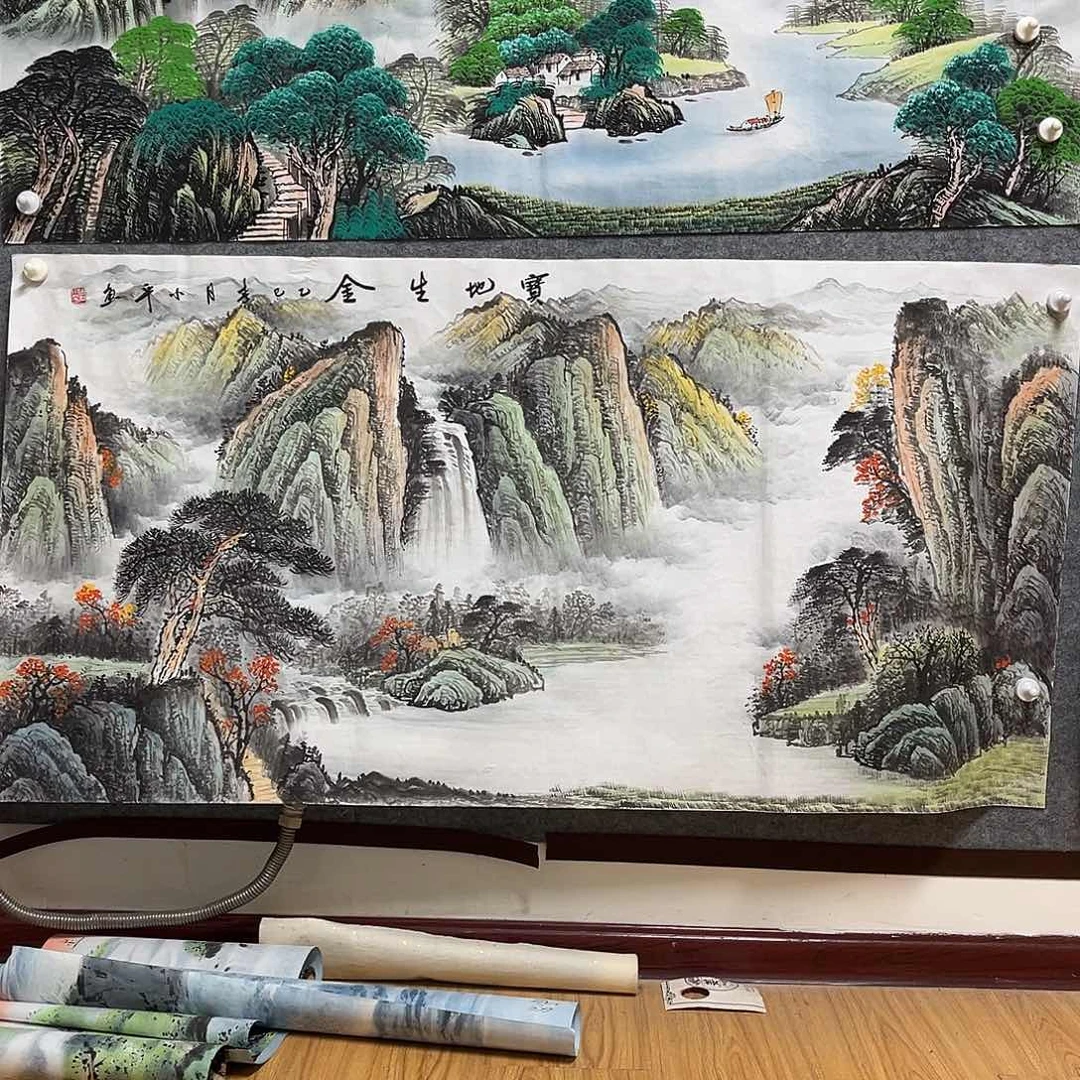 丶***好国画1.4米长的宝地生金