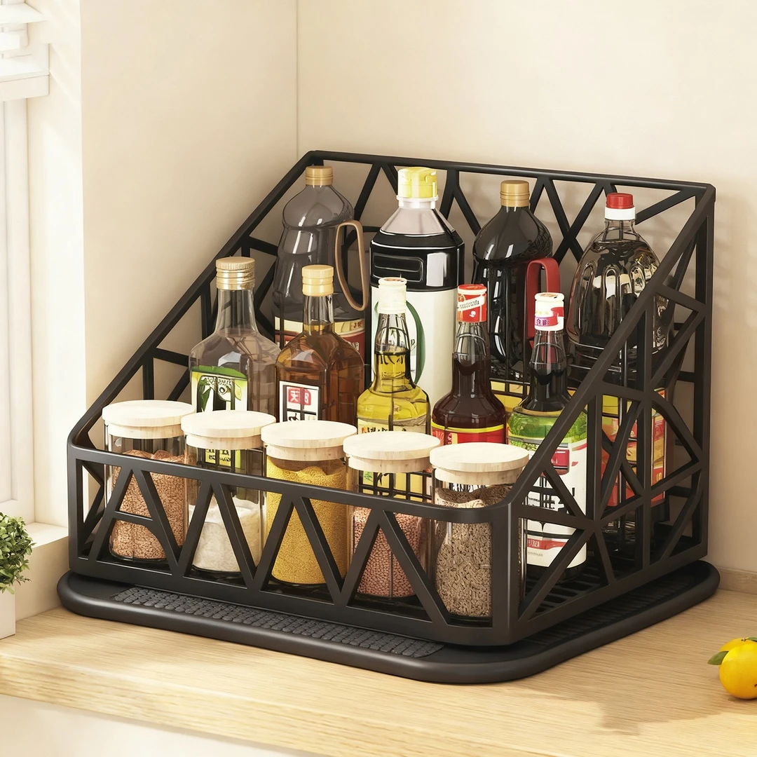 调料架厨房置物架灶台油盐酱醋收纳架桌面佐料瓶整理架调味品架子