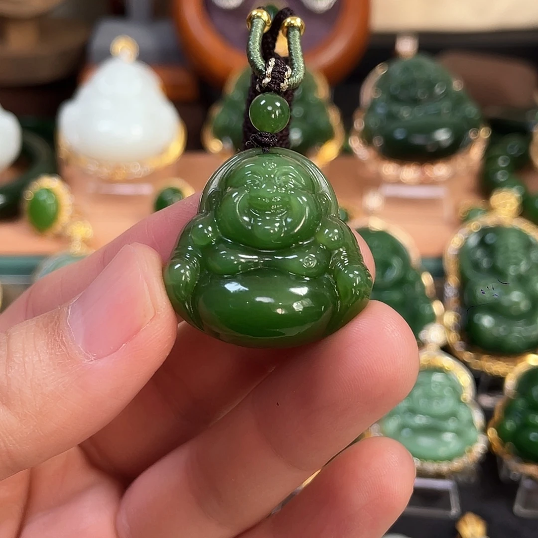 和田玉（碧玉）未镶嵌颈饰30mm