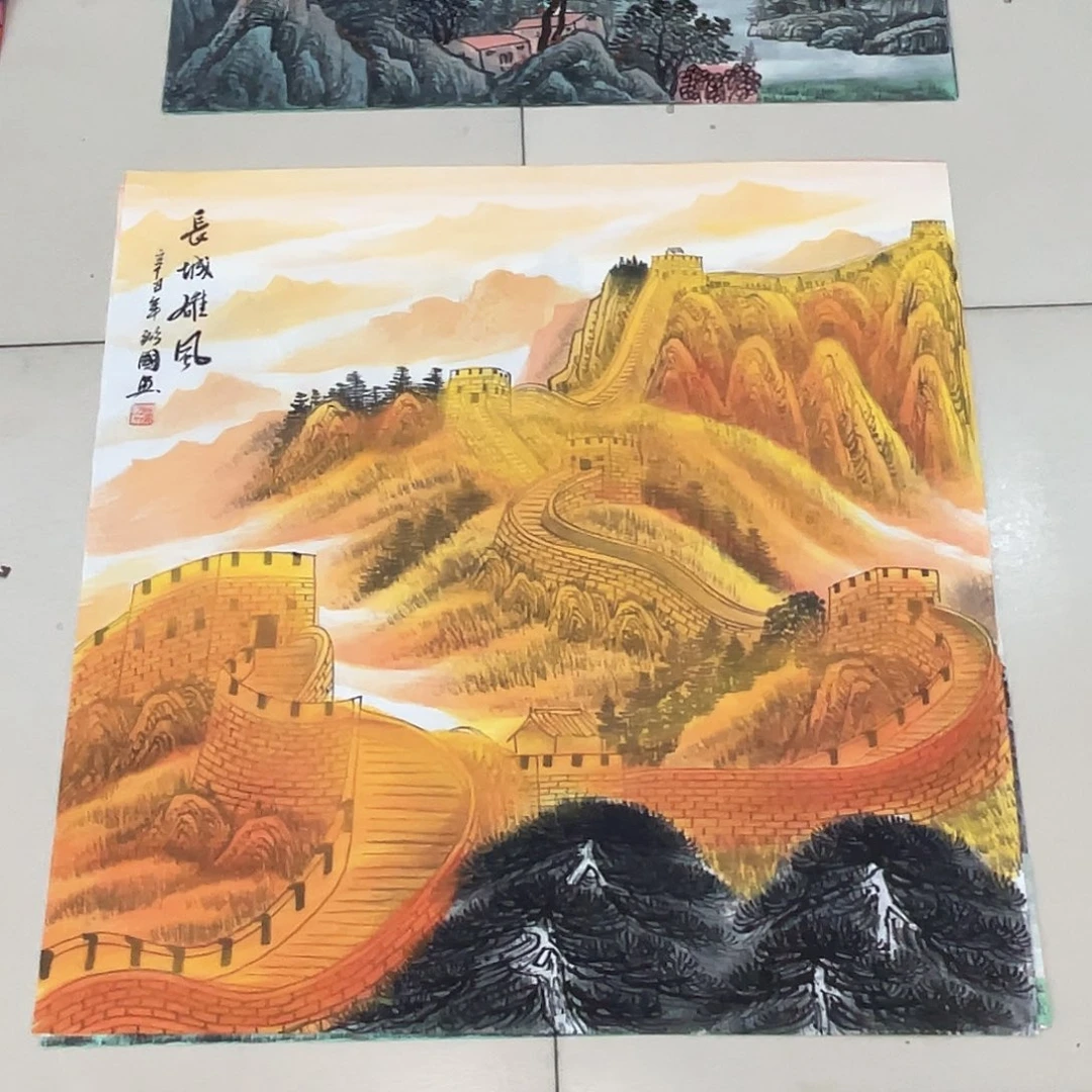 国画纯手绘山水花鸟