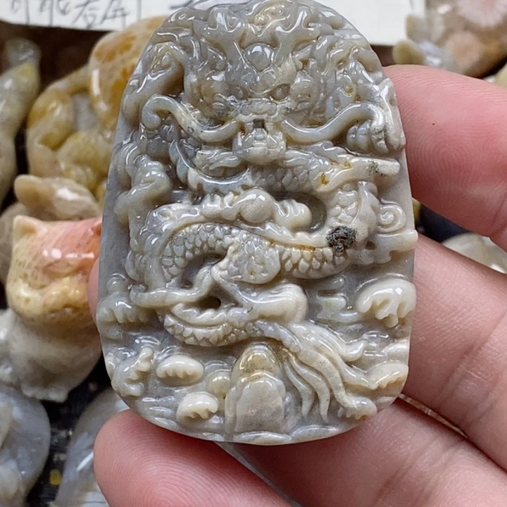 颈饰未镶嵌硅化珊瑚（珊瑚玉）有瑕