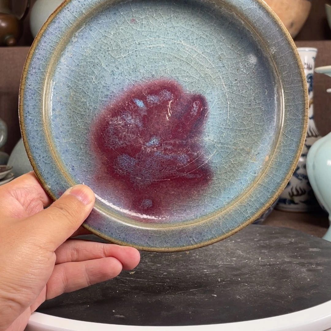 洗钧窑挂红斑子子