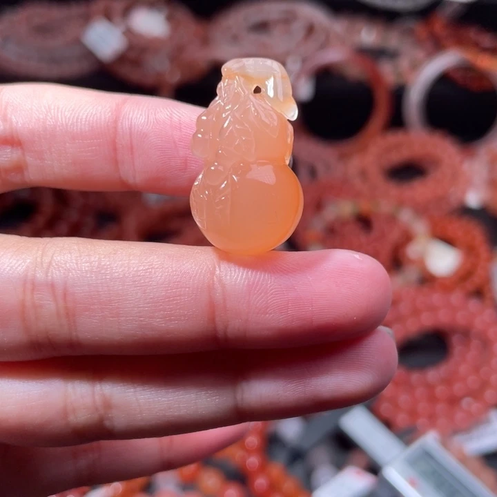 南红玛瑙未镶嵌配饰手串葫芦吊坠2473