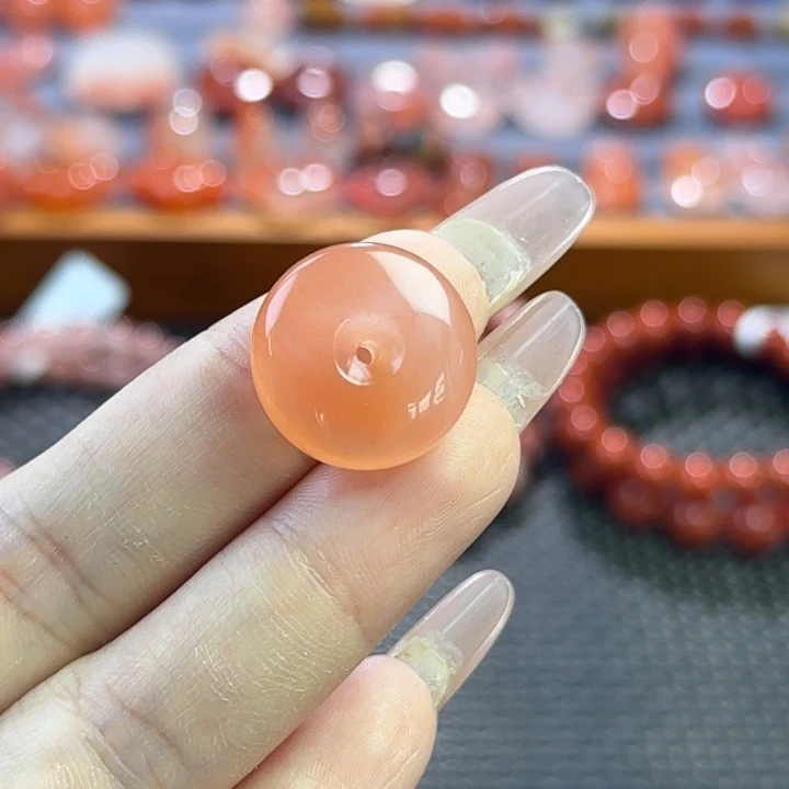 南红玛瑙未镶嵌珠宝半成品平安扣