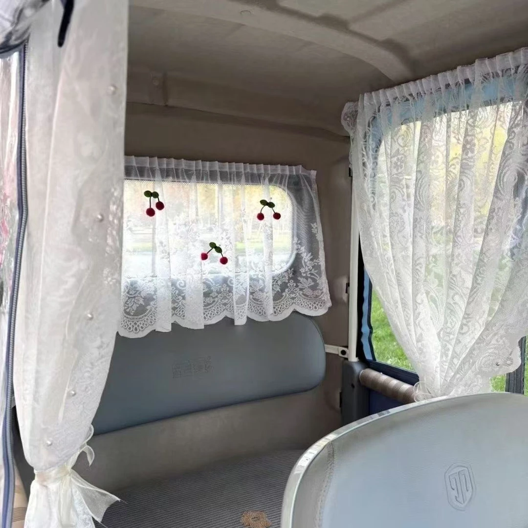 【小鱼妈妈推荐】点东四轮车三轮车装饰防晒防尘遮阳帘自粘纱帘短帘