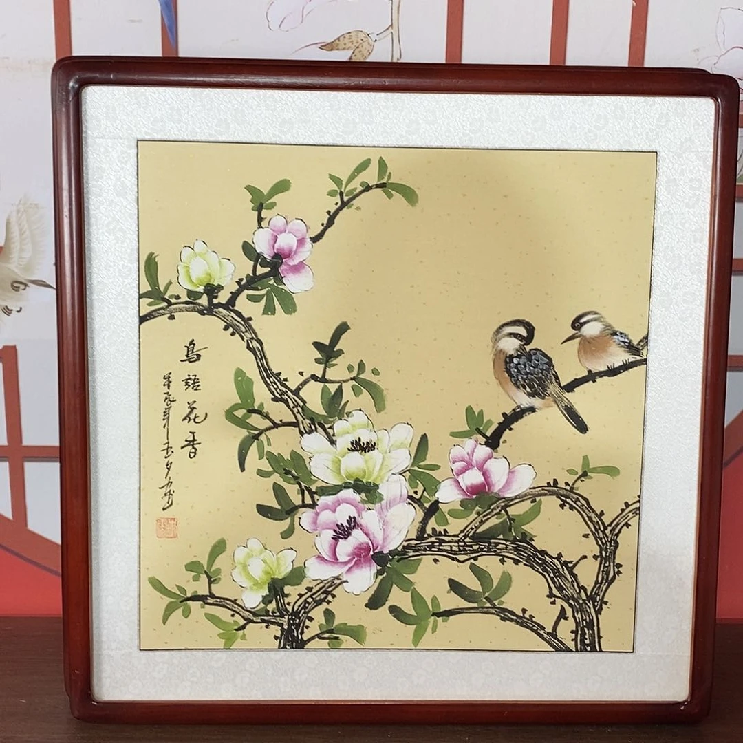 国画带框尺寸63✖️63带框包邮