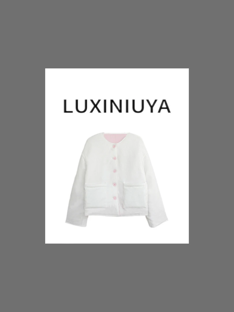 【LUXINIUYA】翻转奇遇 新款灯芯绒两面穿设计感棉服#QDS148