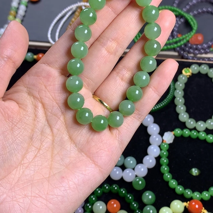 手链未镶嵌和田玉（碧玉）遇*你