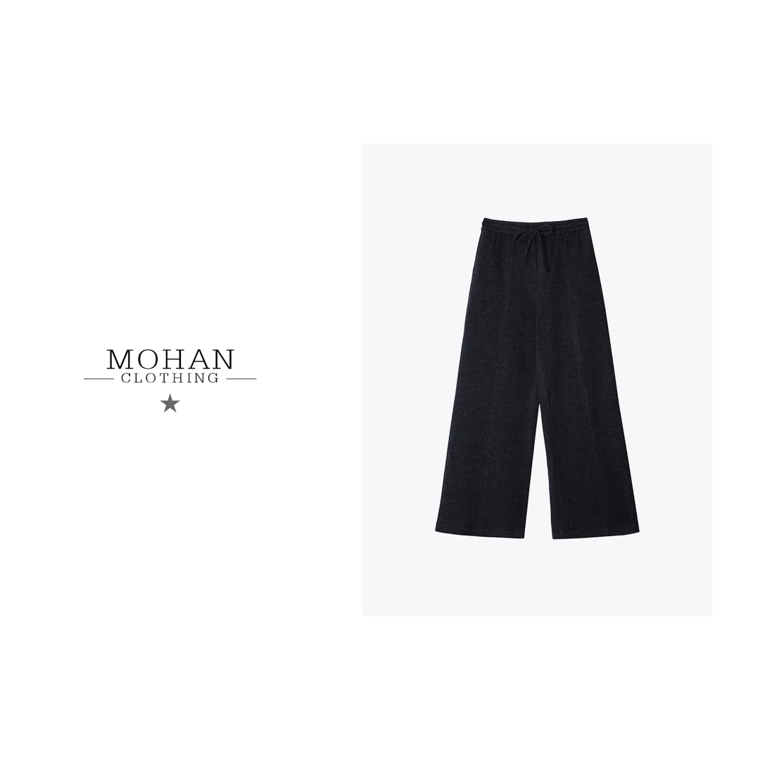 高奢时尚气质舒适优雅百搭显瘦抽绳休闲裤JS434