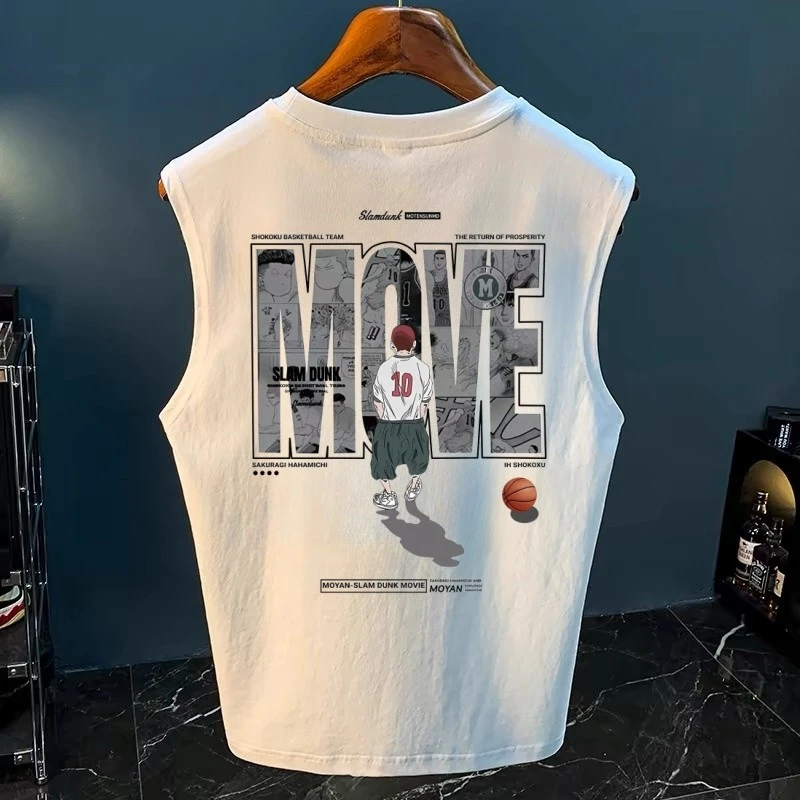 奥特莱斯~外贸清仓美式休闲100%纯棉坎肩背心男夏季百搭无袖T恤衫