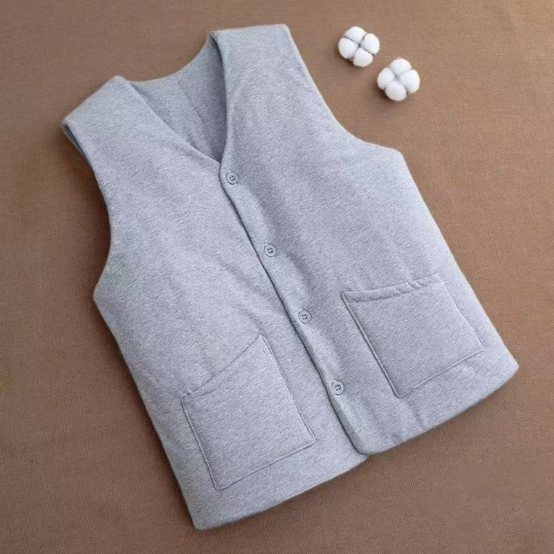 冬款马甲加厚居士服男女保暖棉坎肩中国风加厚棉背心