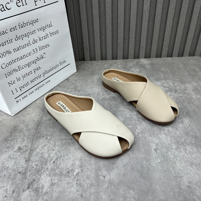 厂家处理女鞋2025夏季新款时尚百搭外穿日常40 休闲包头半拖鞋