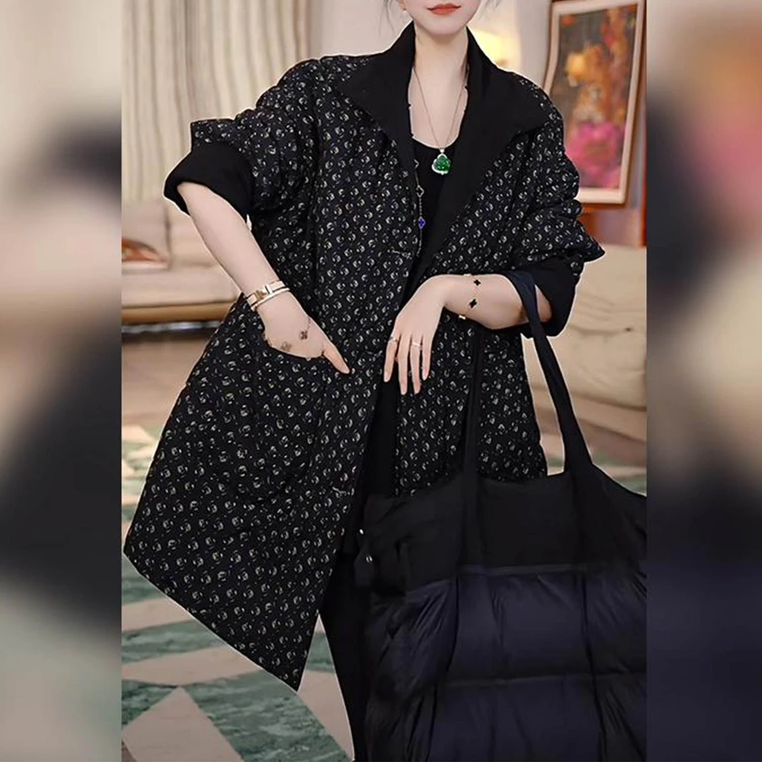 时尚百搭加厚保暖立领棉服外套秋冬新款洋气宽松显瘦双面穿棉衣女