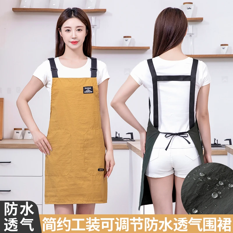 JIAQILI/佳绮利时尚防水可调节围裙做饭上班餐饮防油防污可印logo