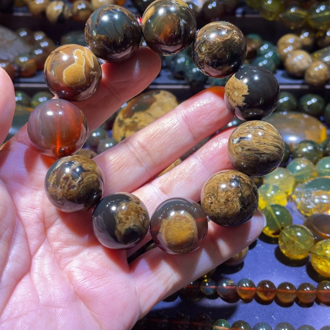 琥珀未镶嵌手链天然