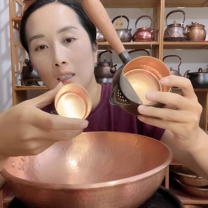 齐***圣金属纯铜400毫升➕100毫升茶碗