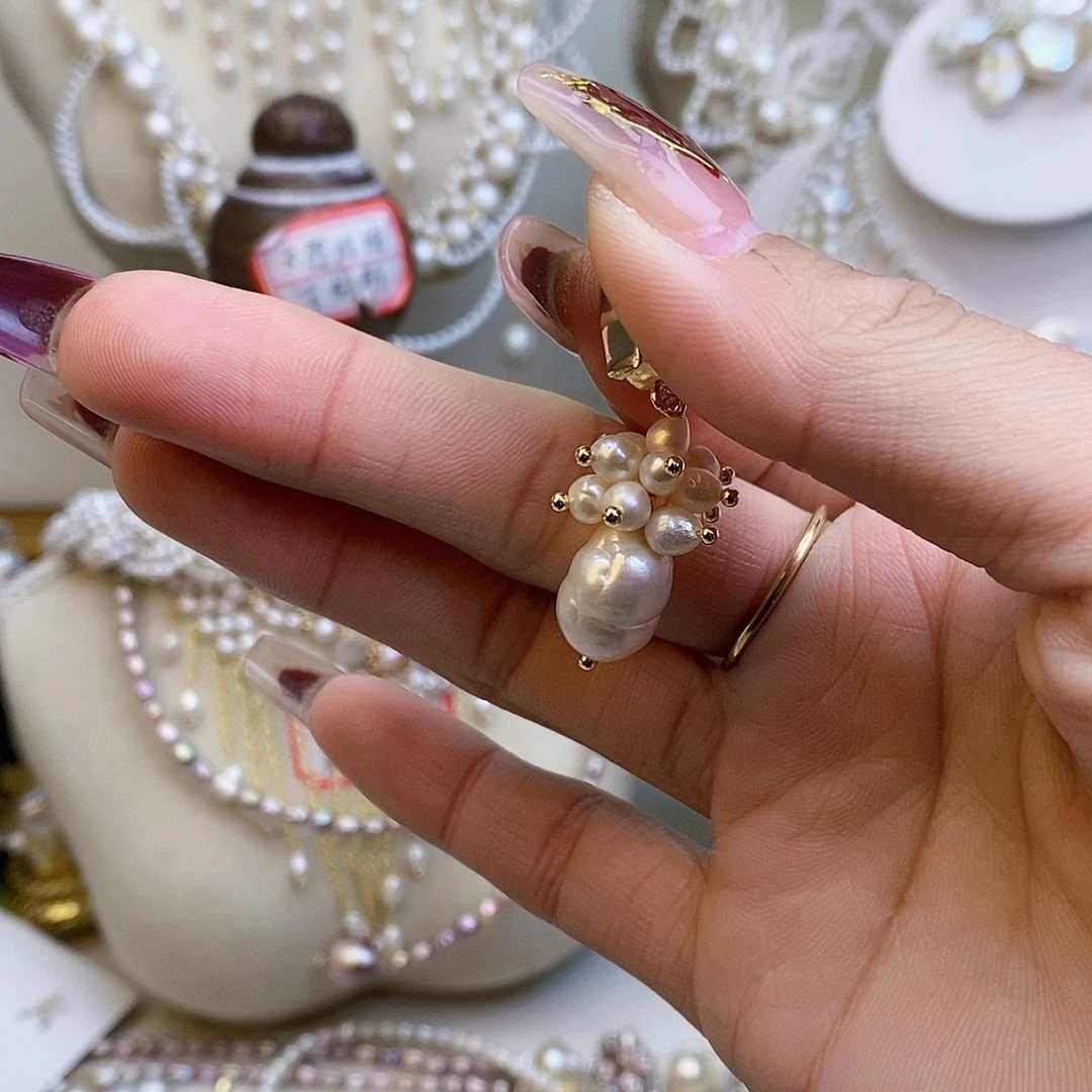 淡水珍珠颈饰银S925镶嵌