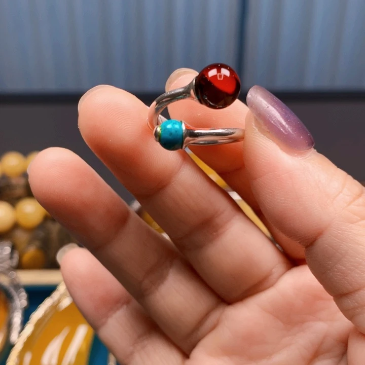 手链琥珀银S925镶嵌波兰设计款琥珀蜜蜡