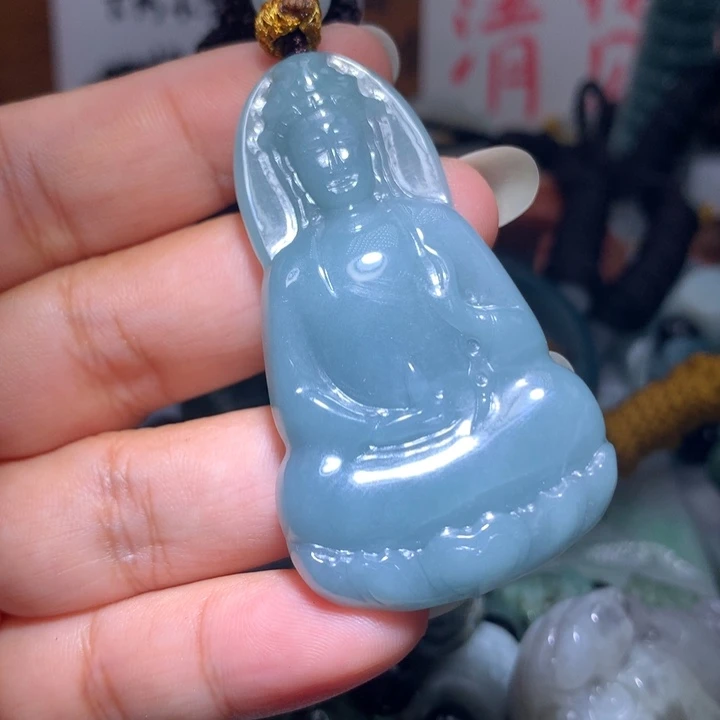 翡翠未镶嵌颈饰保真天然A货翡翠