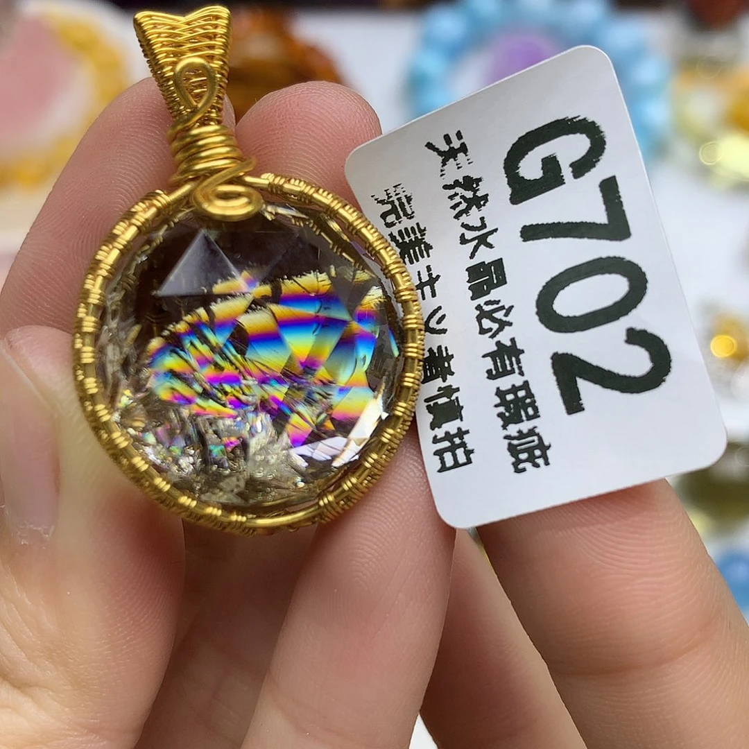 未镶嵌水晶珠宝半成品吊坠