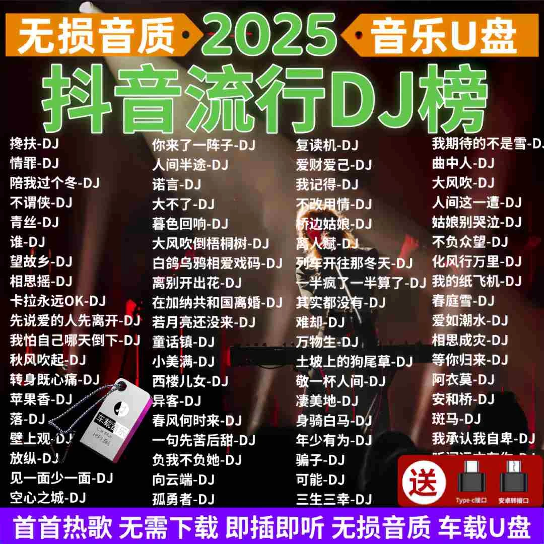 2025重低音车载u盘炸街劲爆超嗨DJ舞曲硬曲工体酒吧优盘无损音质