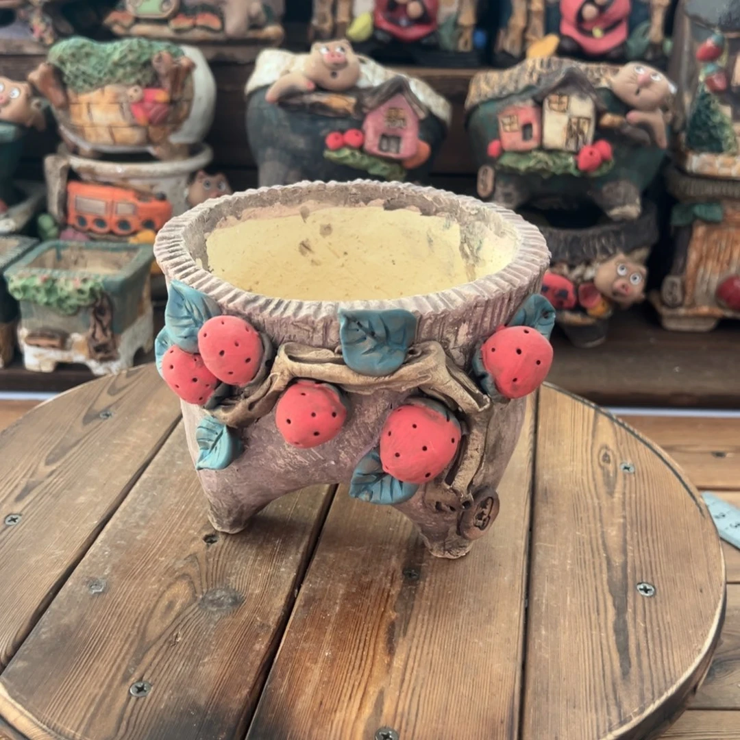 红陶嘻哈多肉花盆