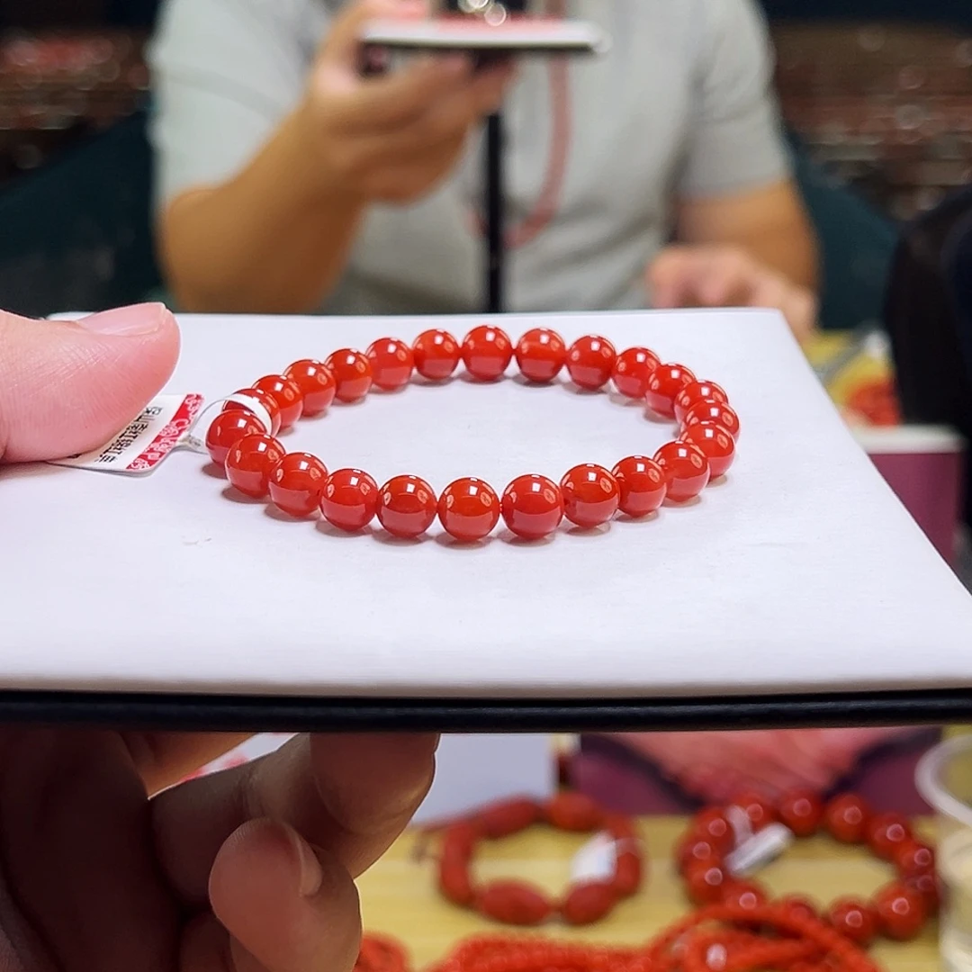 南红玛瑙未镶嵌手链8mm