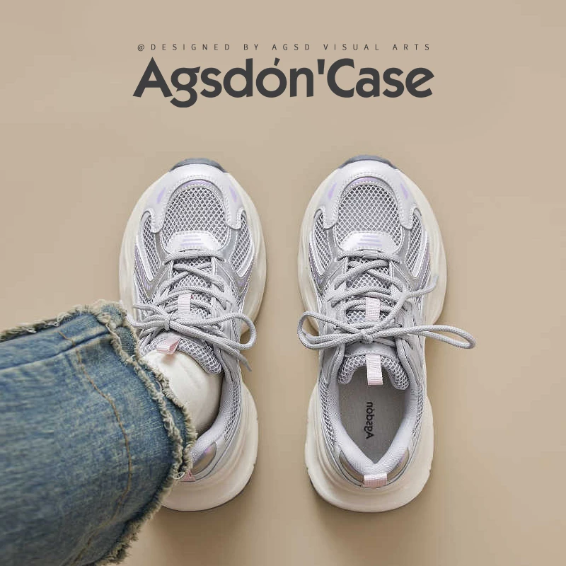 Y奥古狮登老爹鞋女2025新款春夏季厚底增高运动鞋显脚小休闲百搭Y