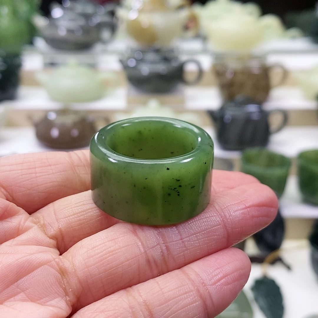 和田玉扳指未镶嵌梦**亭