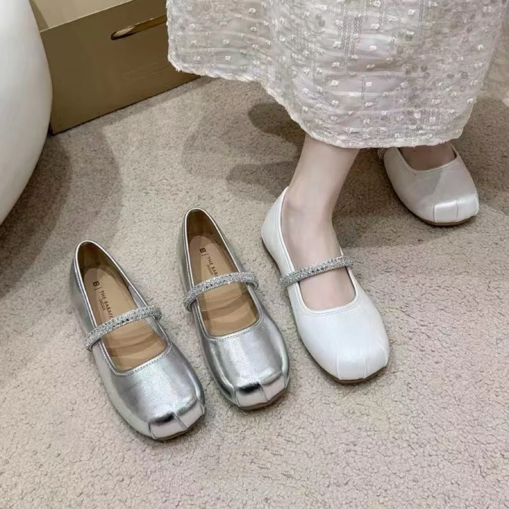 圆头仙女风气质小单鞋2025新款舒适百搭仙女风亮皮细跟单鞋 F527