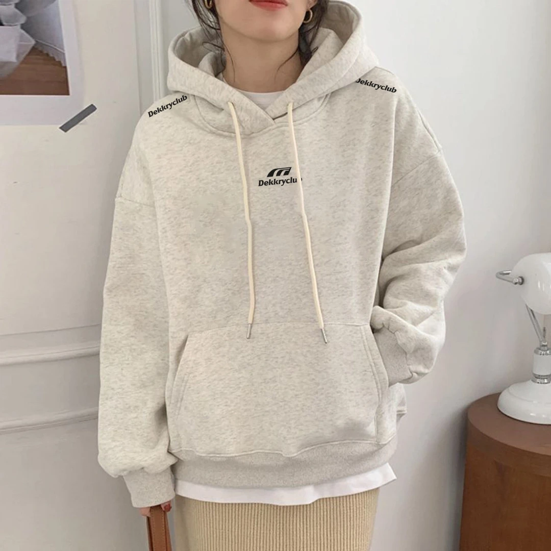 潮牌创意字母印花连帽卫衣男女秋冬潮牌百搭宽松休闲情侣外套上衣