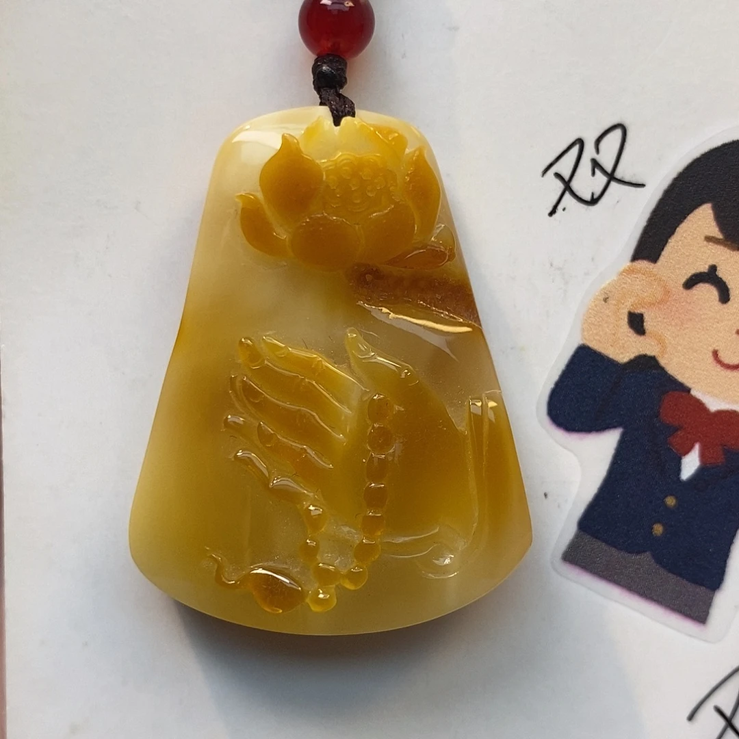 未镶嵌定制琥珀佛手莲花