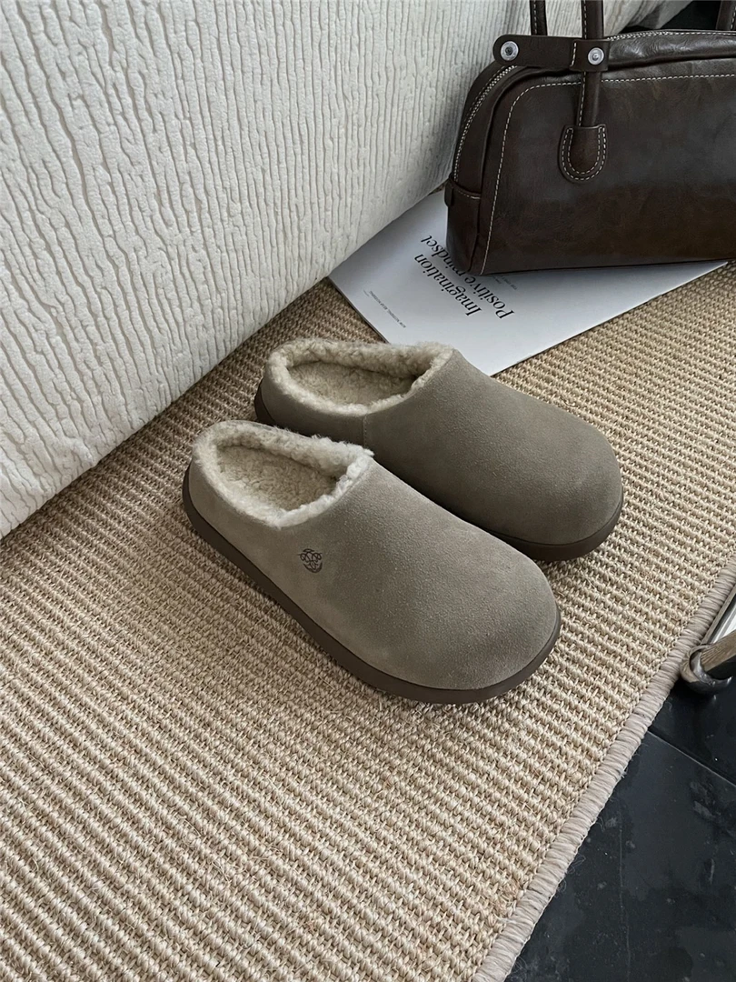 2025冬季河南家桑坡记忆百搭半包小土豆雪地靴女皮毛一体保暖防滑