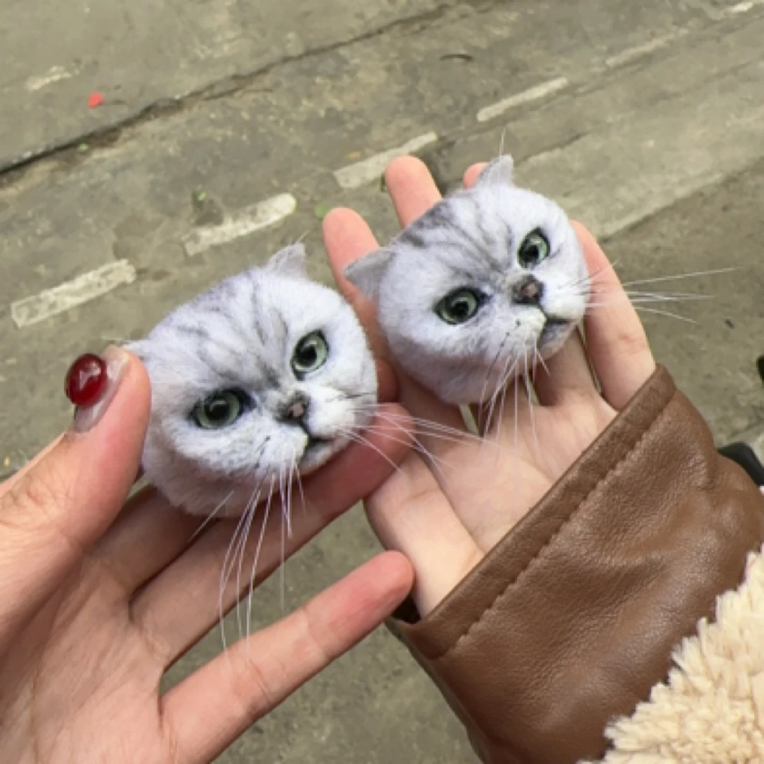 羊毛毡定制宠物大头挂件婚礼胸针